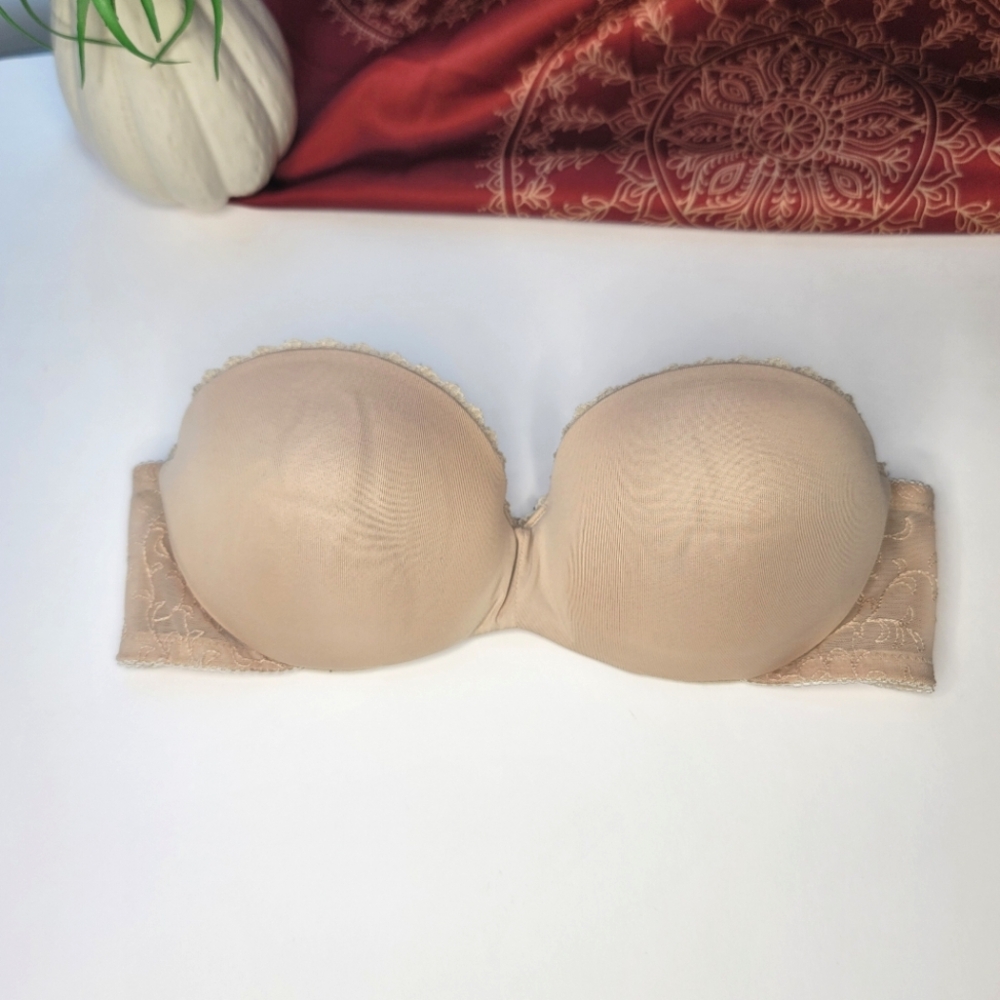 Lily of France Strapless Bra Beige 34B